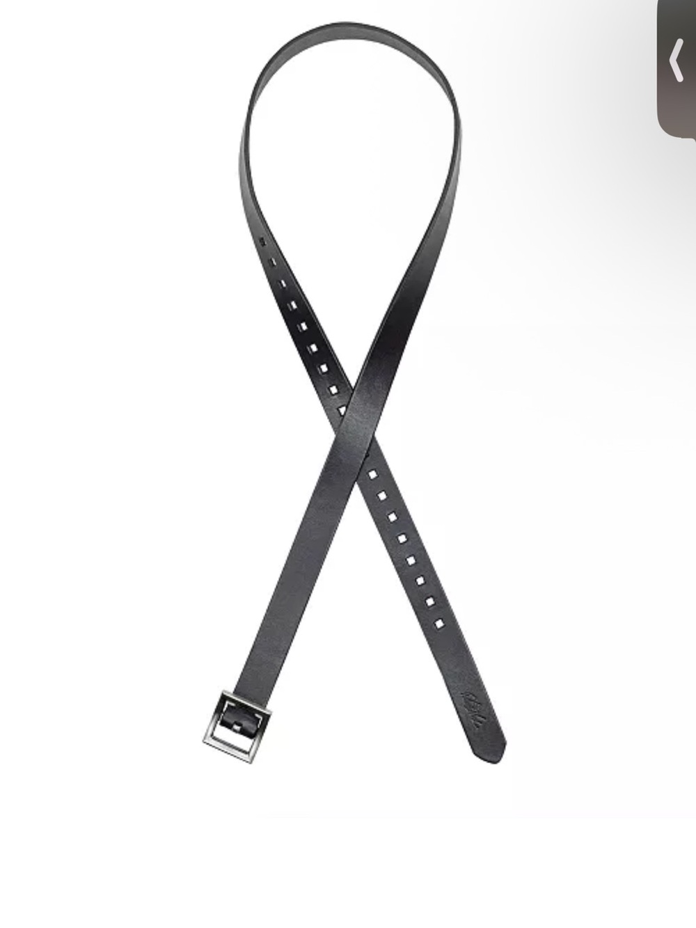 NWT Patricia Nash Medium Black Leather Belt w/Square Silver Buckle MSRP $59